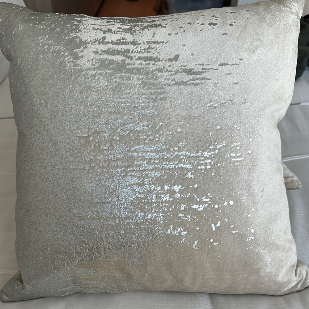 West Elm Silver Accent Pillows